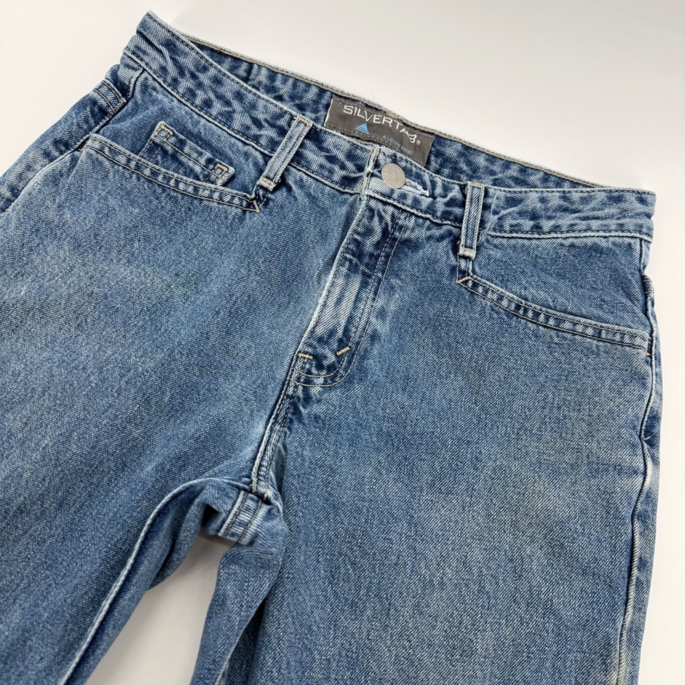 Vintage Levi's SilverTab Jeans Women/Juniors 3M Blue Straight Leg 90s Y2K Cotton